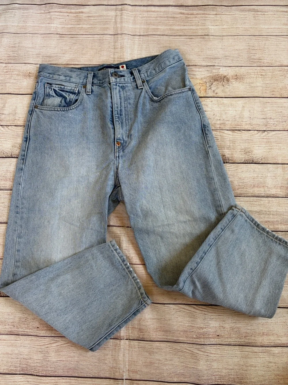 Levi’s Made & Crafted Women’s Light Blue Barrel Crop Denim Jeans Size 28